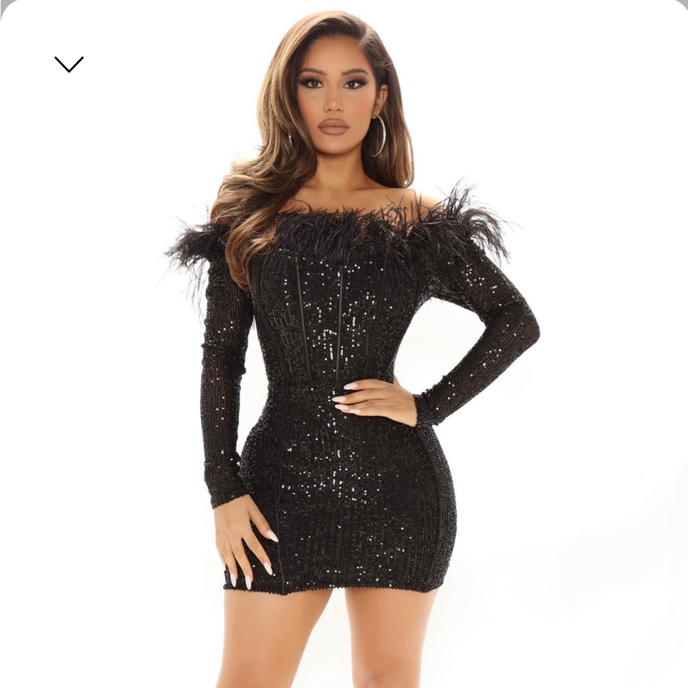 Fashion Nova - Champagne Frenzy Sequin Mini Dress !